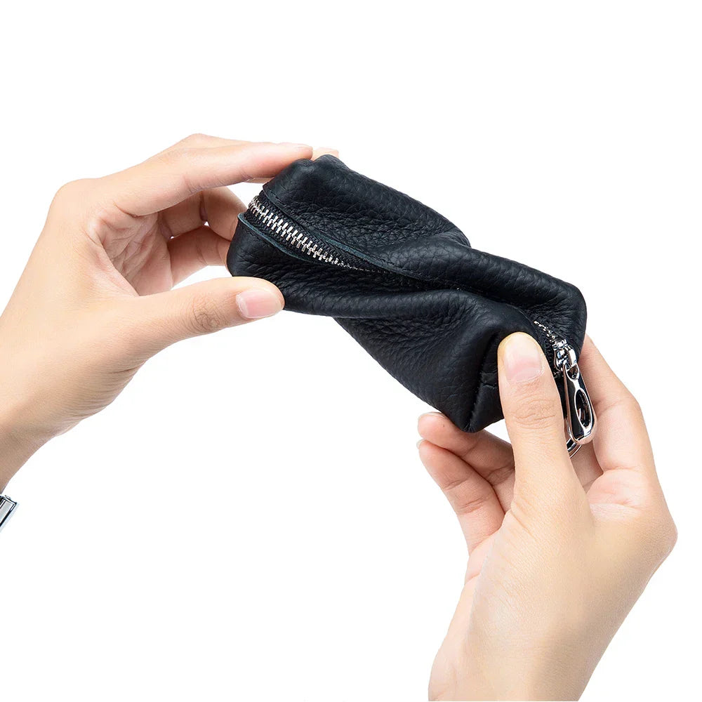 durable black pocket trio compact leather clutch bag accessory
