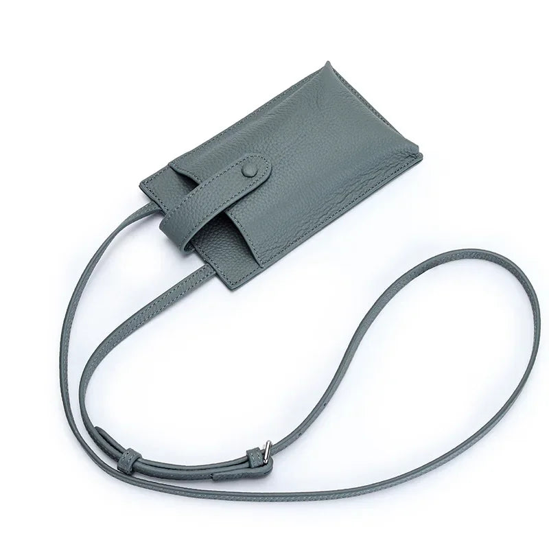 City Snap Carry green womens genuine leather phone crossbody bag snap front phone pocket adjustable strap compact leather wallet crossbody small leather tote