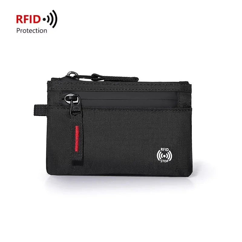 rfid travel wallet slim nylon card holder axis cardcase no d ring