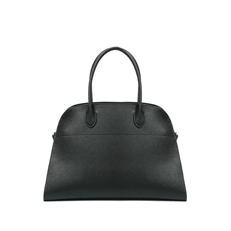 modern grace tote in Black leather womens crossbody handbag 