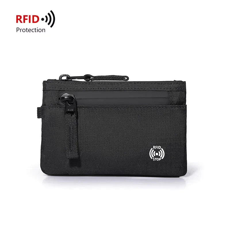 mens wallet rfid nylon slim tactical card case