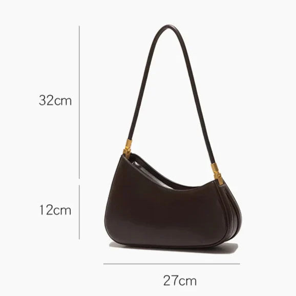 Timeless Arc Carry premium upscale brown leather arc bag measurements