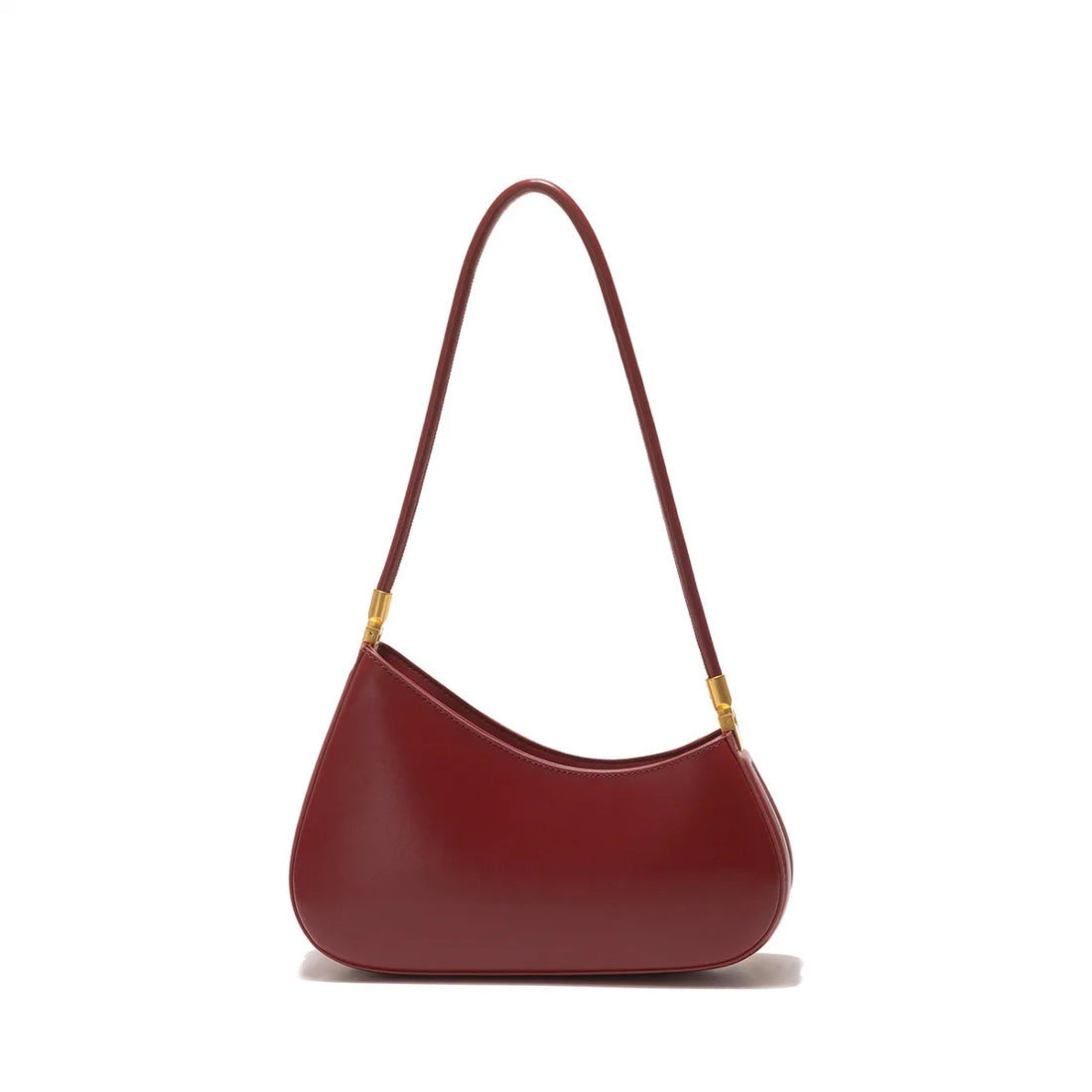 Timeless Arc Carry premium genuine leather luxury tote in red front view