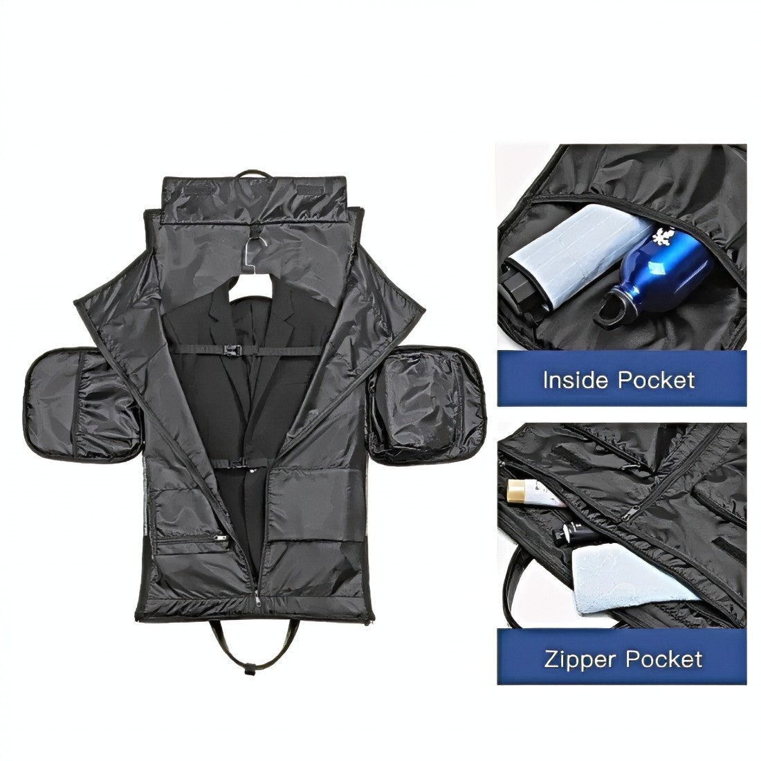 hanging suit section and pockets in waterproof spacious durable axis travel companion mens weekender bag