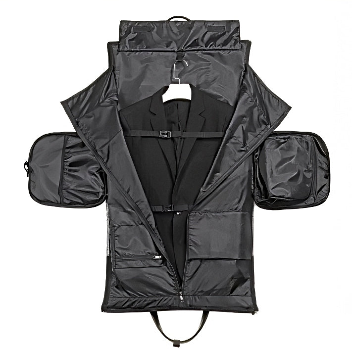 hanging suit section in waterproof spacious durable axis travel companion mens weekender bag