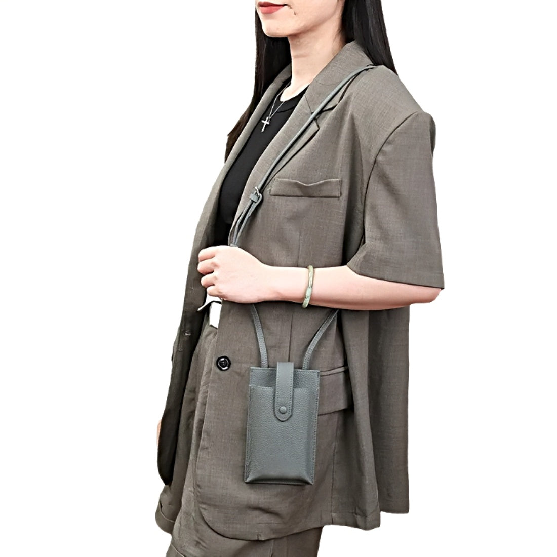 City Snap Carry orange womens genuine leather phone crossbody bag snap phone pocket compact leather wallet crossbody small leather tote worn crossbody on model