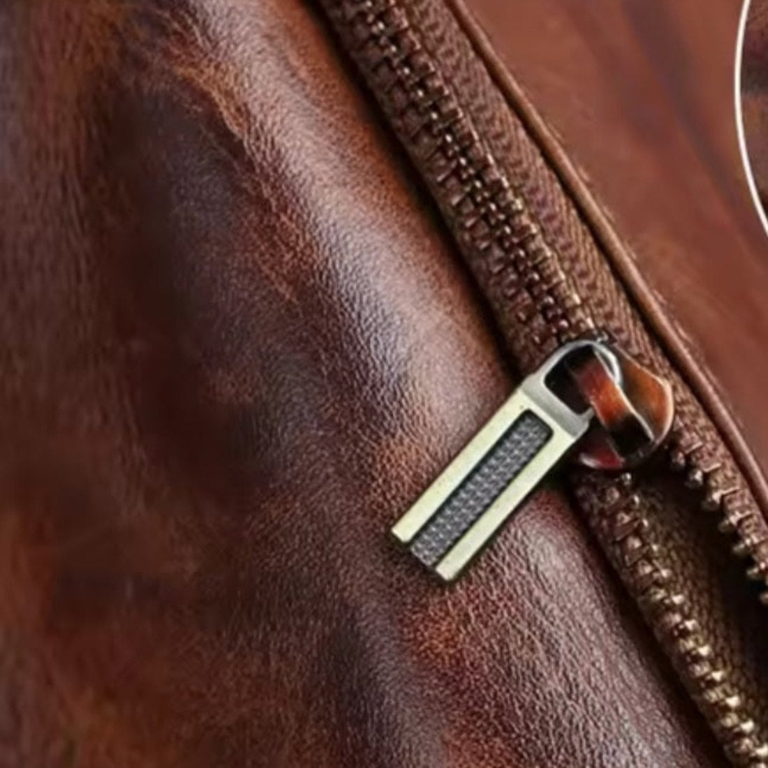 Creased Heritage Compact Fold wallet in brown creased leather folded view with upscale style