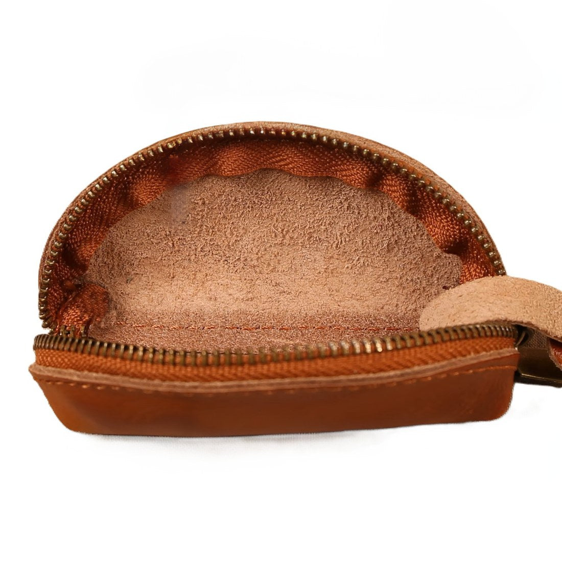 heritage key case leather lining closeup leather key case
