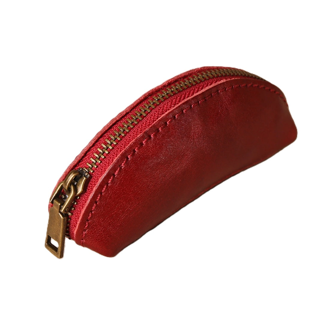 heritage key case red leather key holder wallet