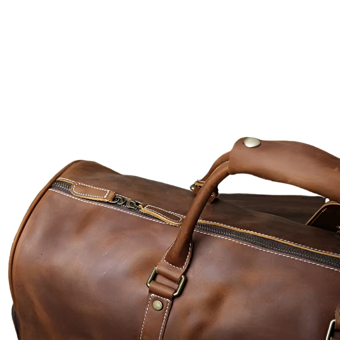 heritage leather weekender mens brown luxury leather duffel bag brass zipper luxury mens leather travel bag mens weekend bag mens overnight bag leather carry on