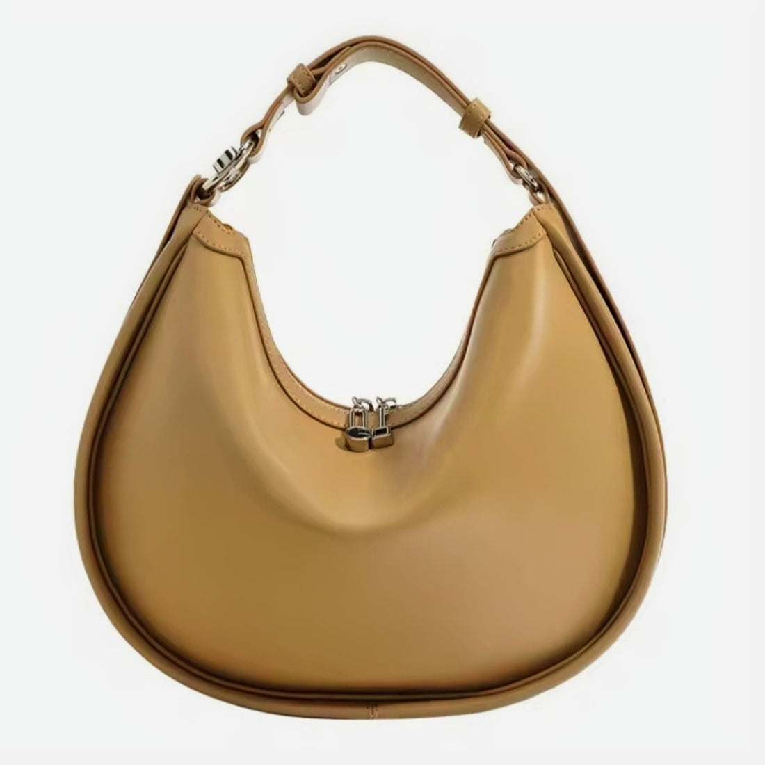 Urban Luxe Hobo luxury premium leather hobo bag in apricot everyday tote design