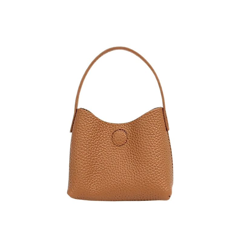 Metro Leather Hobo women's accompanying  coin pouch, tan pebbled leather, single strap