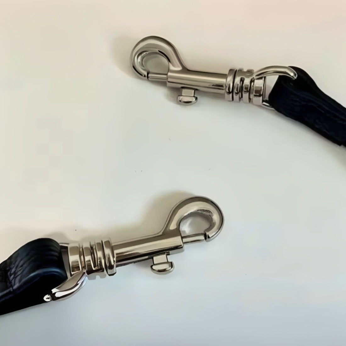 Modern Grace Tote premium luxury leather tote silver strap hooks close up