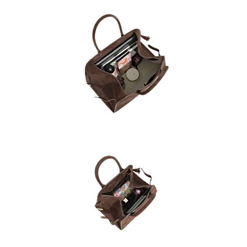 modern grace tote in brown nubuck leather womens handbags with compartments