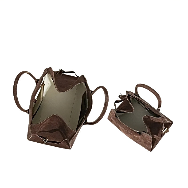 modern grace tote brown nubuck wpmens leather handbag totes with open interior