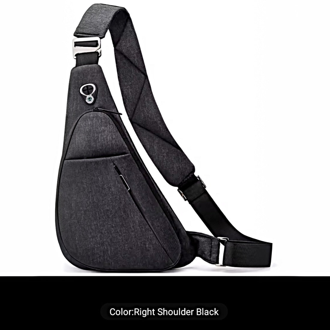 Urban Stealth Sling Black right shoulder bag waterproof anti theft sling bag for travel urban commuting and everyday carry
