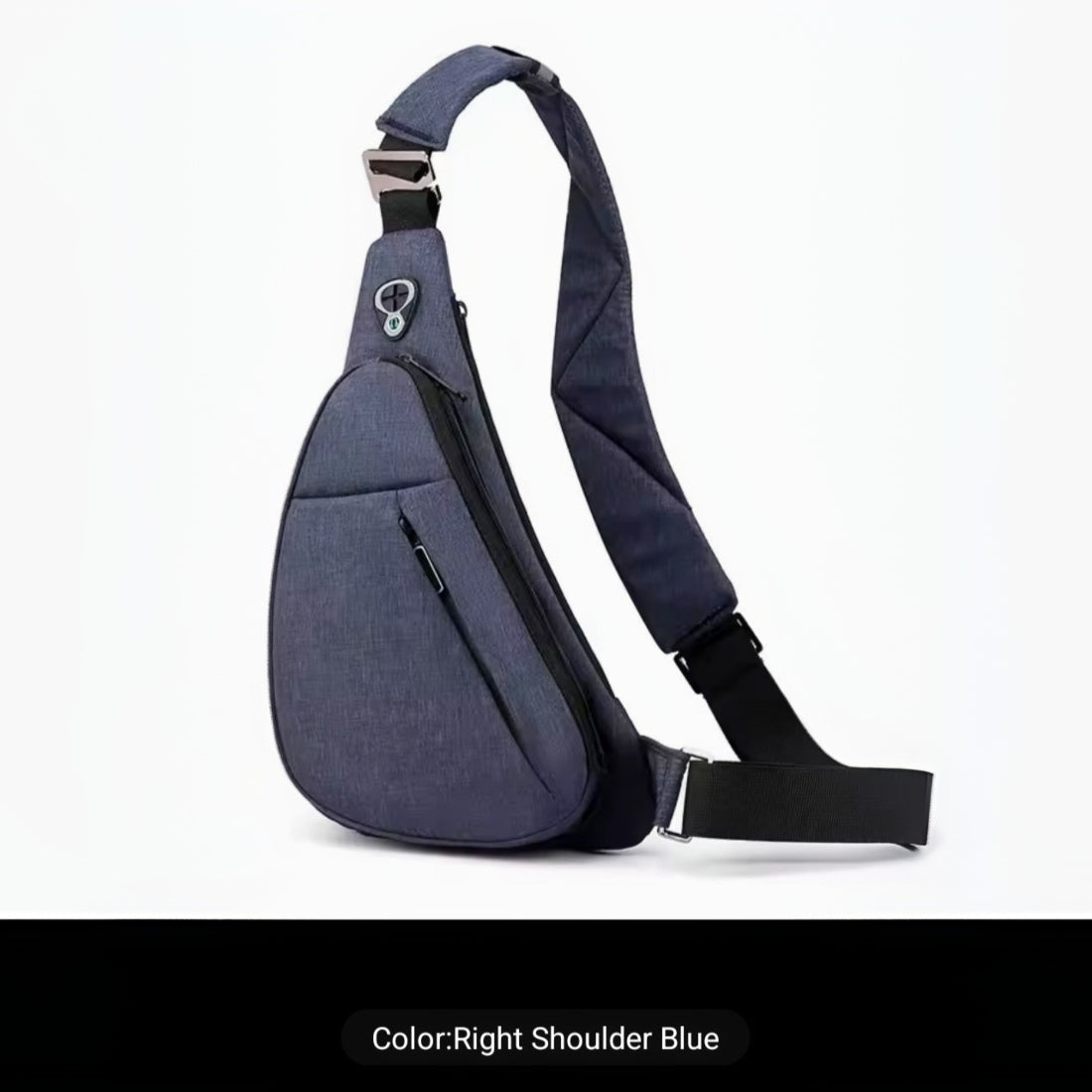 Urban Stealth Sling Blue right shoulder bag waterproof anti theft sling bag for travel urban commuting and everyday carry