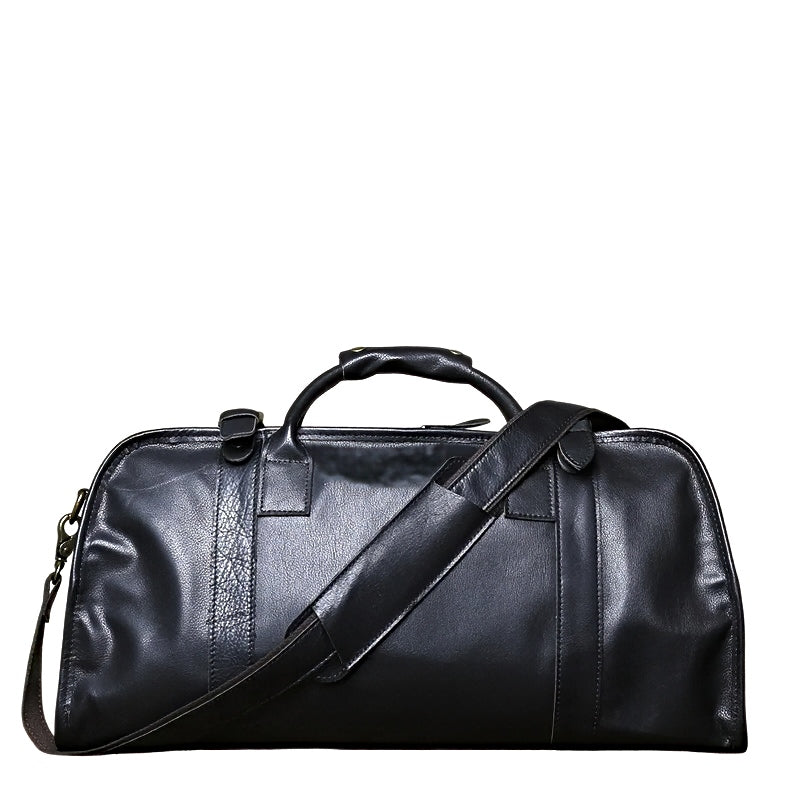 Summit Leather Carry bag, men's weekend bag with top handles and adjustable shoulder strap