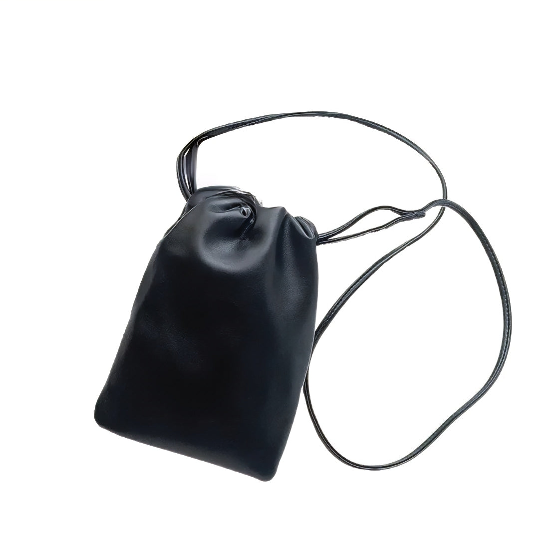 black timeless classic pouch vegan leather bags leather crossbody bag
