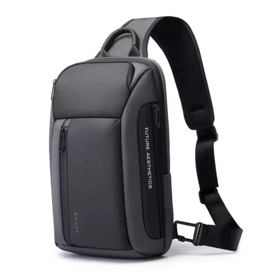 BANGE Velocity Pack grey premium waterproof oxford fabric padded laptop compartment smart storage urban travel upscale backpack lightweight and durable